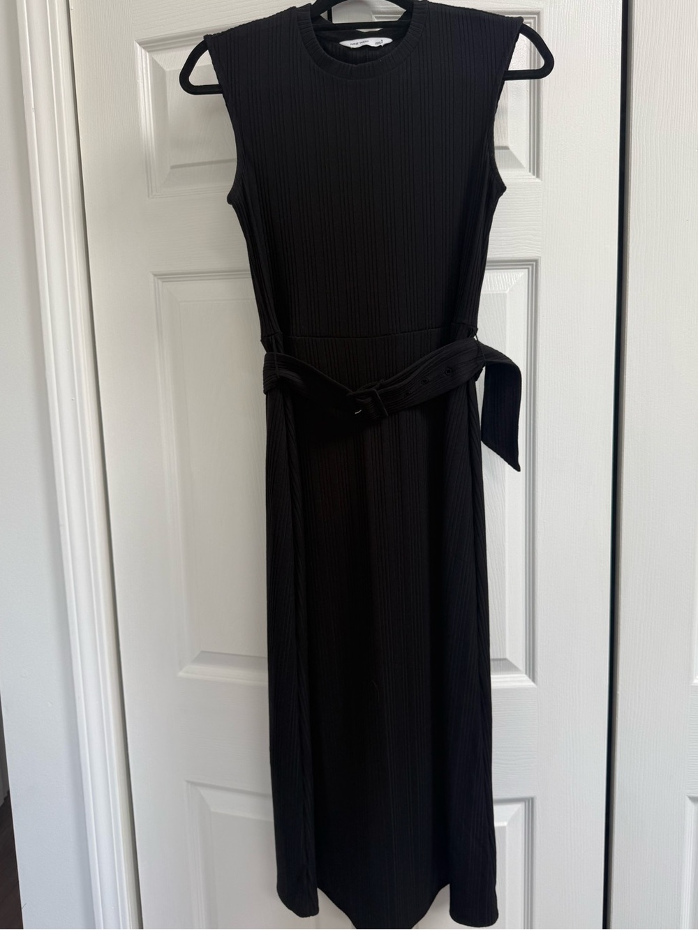 Nine West Black Sleeveless Belted Maxi Dress